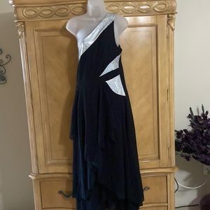 Beautiful black off shoulder dress.